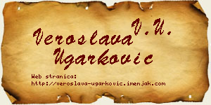 Veroslava Ugarković vizit kartica